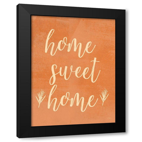 Home Sweet Home Black Modern Wood Framed Art Print with Double Matting by Yass Naffas Designs