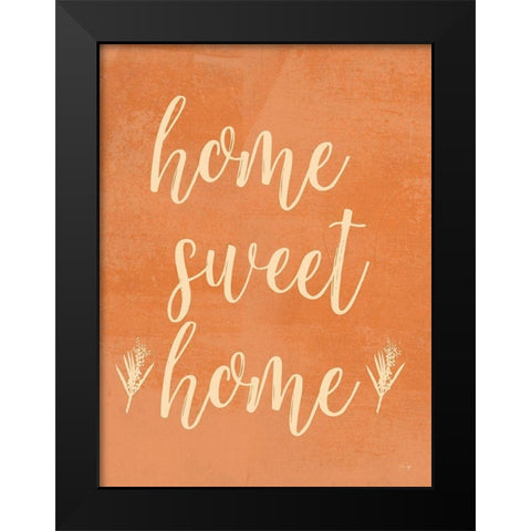 Home Sweet Home Black Modern Wood Framed Art Print by Yass Naffas Designs