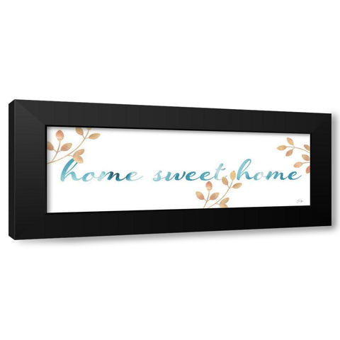 Home Sweet Home Black Modern Wood Framed Art Print with Double Matting by Yass Naffas Designs