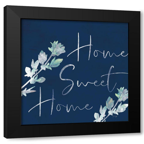 Home Sweet Home Black Modern Wood Framed Art Print with Double Matting by Yass Naffas Designs