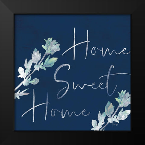 Home Sweet Home Black Modern Wood Framed Art Print by Yass Naffas Designs
