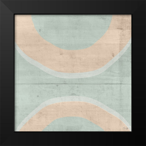 Separating Chains Black Modern Wood Framed Art Print by Yass Naffas Designs