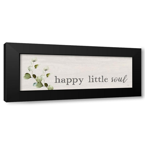 Happy Little Soul Black Modern Wood Framed Art Print with Double Matting by Yass Naffas Designs