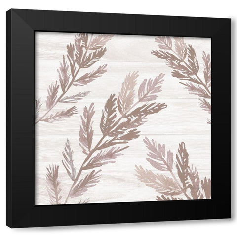 Breezy Black Modern Wood Framed Art Print by Yass Naffas Designs