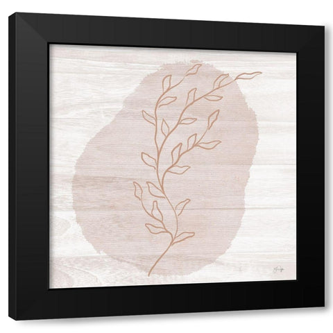 Freely Black Modern Wood Framed Art Print by Yass Naffas Designs