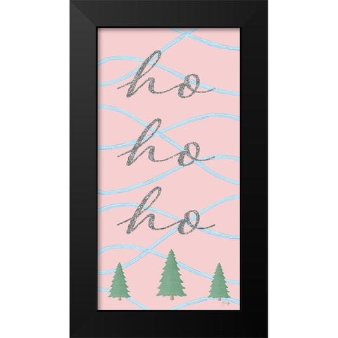 Ho, Ho, Ho Black Modern Wood Framed Art Print by Yass Naffas Designs