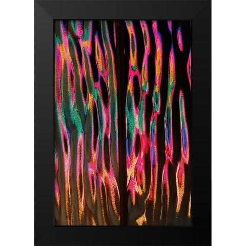 Abstract light reflection on glass bowl Black Modern Wood Framed Art Print by Jones, Adam