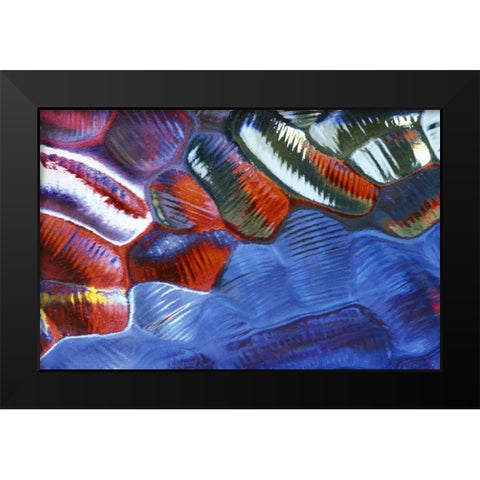 Abstract Pattern in Glass Black Modern Wood Framed Art Print by Rotenberg, Nancy
