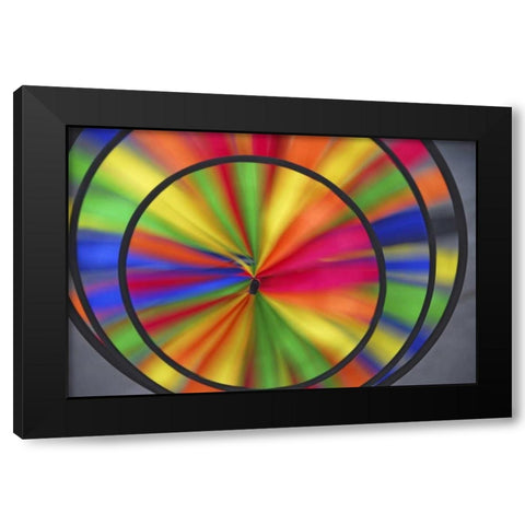 Abstract pattern formed by spinning whirligig Black Modern Wood Framed Art Print by Terrill, Steve