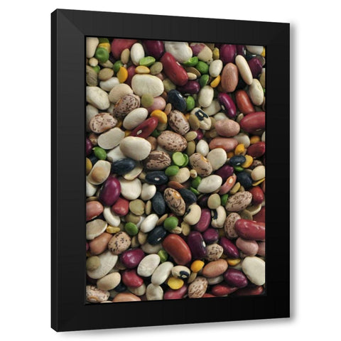 USA Colorful dried bean soup mixture Black Modern Wood Framed Art Print by Terrill, Steve