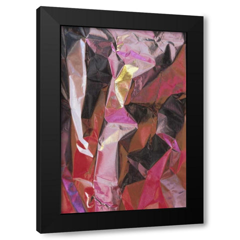 Close-up of aluminum foil abstract Black Modern Wood Framed Art Print with Double Matting by Rotenberg, Nancy