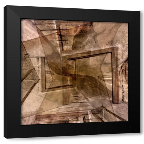 Brown toned door abstract Black Modern Wood Framed Art Print with Double Matting by Jaynes Gallery