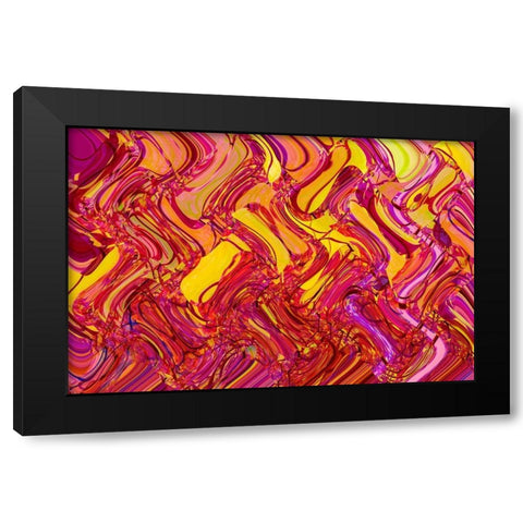 Red and Yellow Abstract Black Modern Wood Framed Art Print by Engelbrecht, Lisa S.