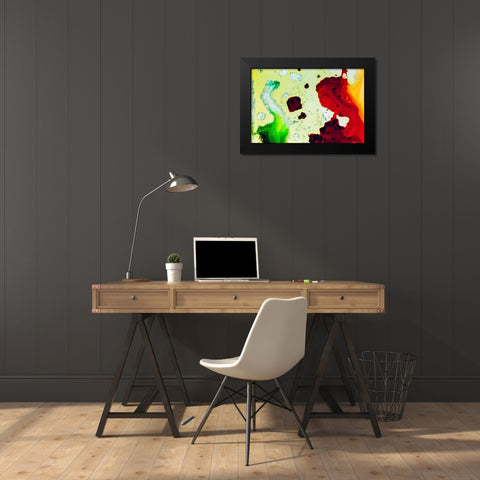 Color abstract Black Modern Wood Framed Art Print by Muench, Zandria