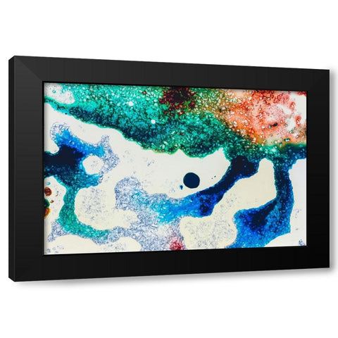 Color abstract Black Modern Wood Framed Art Print by Muench, Zandria