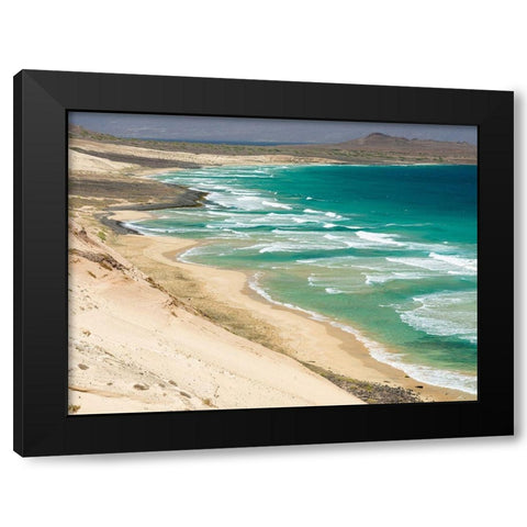 Coastal landscape near Calhau Island Sao Vicente-Cape Verde Black Modern Wood Framed Art Print by Zwick, Martin