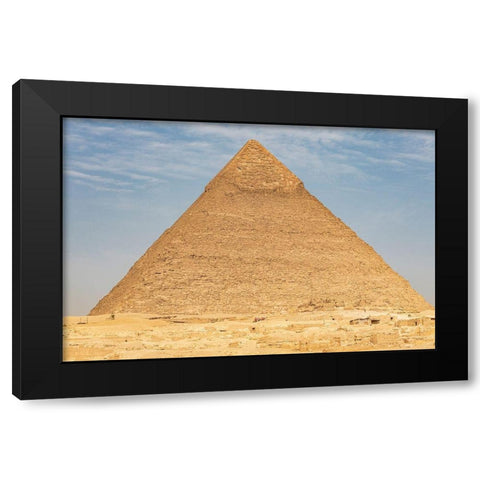 Africa-Egypt-Cairo Giza plateau Pyramid of Khafre in Giza Black Modern Wood Framed Art Print with Double Matting by Wilson, Emily