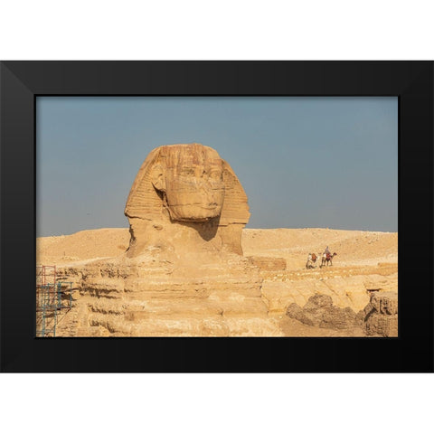 Africa-Egypt-Cairo Giza plateau Great Sphinx of Giza Black Modern Wood Framed Art Print by Wilson, Emily