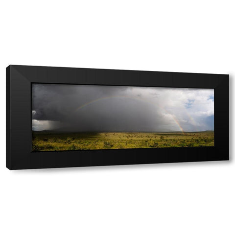 A rainbow over the savannah-Tsavo-Kenya Black Modern Wood Framed Art Print by Pitamitz, Sergio