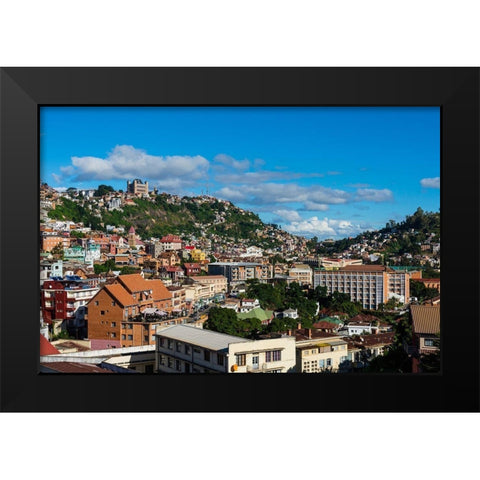 Madagascar-Antananarivo View of the city Black Modern Wood Framed Art Print by Hogstrom, Inger