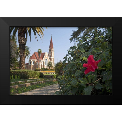 Christchurch Cathedral, Windhoek, Namibia Black Modern Wood Framed Art Print by Young, Bill