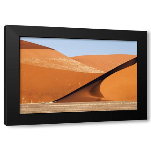 Namibia, Namib-Naukluft Park, Abstract of dunes Black Modern Wood Framed Art Print by Kaveney, Wendy