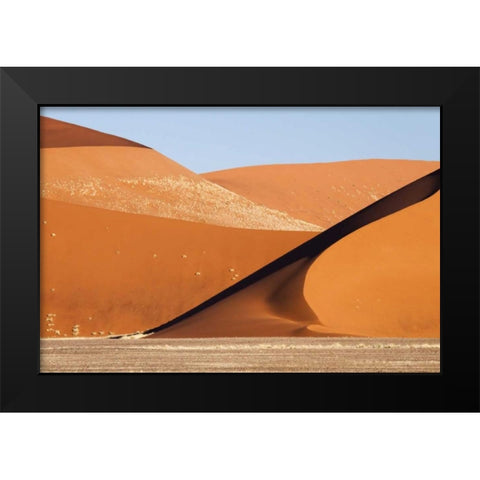 Namibia, Namib-Naukluft Park, Abstract of dunes Black Modern Wood Framed Art Print by Kaveney, Wendy