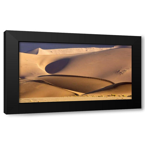 Namibia, Namib-Naukluft Park Abstract sand dunes Black Modern Wood Framed Art Print by Kaveney, Wendy