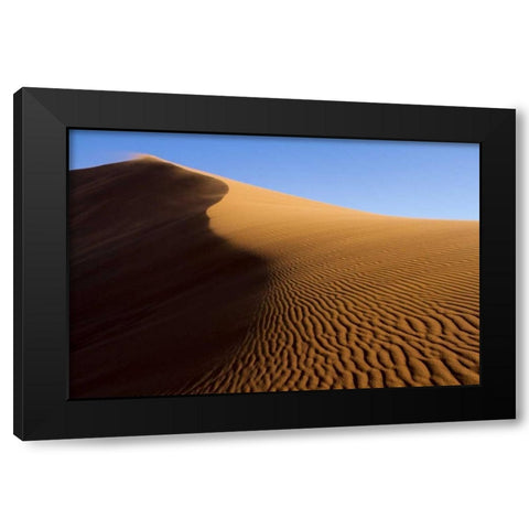 Namibia, Namib-Naukluft NP Blowing sand on dune Black Modern Wood Framed Art Print with Double Matting by Young, Bill