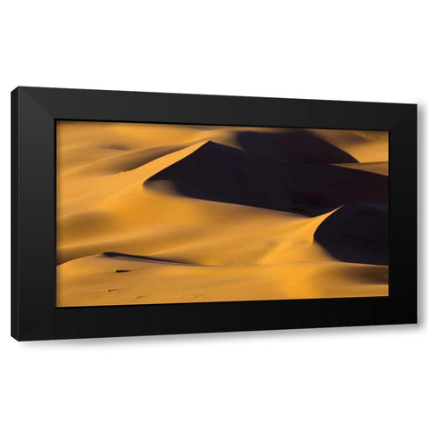 Namibia, Namib-Naukluft NP Abstract of sand dune Black Modern Wood Framed Art Print with Double Matting by Young, Bill