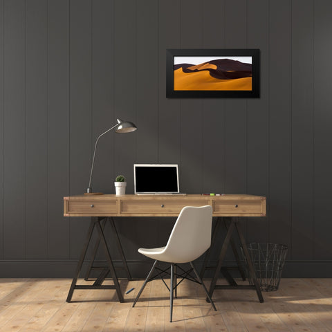 Namibia, Namib-Naukluft NP Abstract of sand dune Black Modern Wood Framed Art Print by Young, Bill