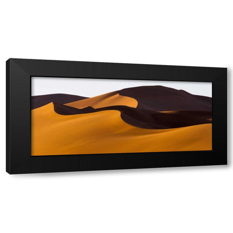 Namibia, Namib-Naukluft NP Abstract of sand dune Black Modern Wood Framed Art Print with Double Matting by Young, Bill