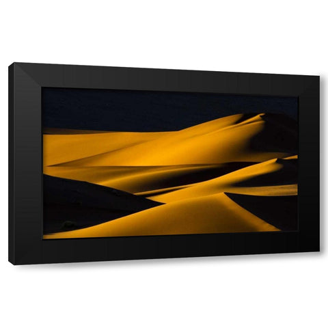 Namibia, Namib-Naukluft NP Abstract of sand dune Black Modern Wood Framed Art Print with Double Matting by Young, Bill