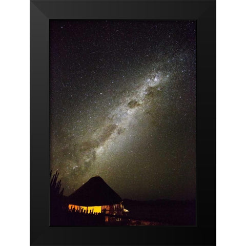 Africa, Namibia Milky Way and night sky Black Modern Wood Framed Art Print by Young, Bill