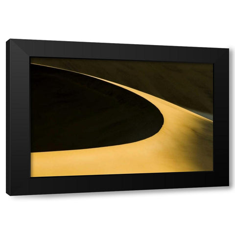 Namibia Abstract of sand dune near Walvis Bay Black Modern Wood Framed Art Print by Young, Bill