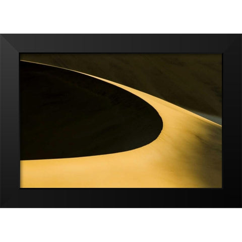 Namibia Abstract of sand dune near Walvis Bay Black Modern Wood Framed Art Print by Young, Bill