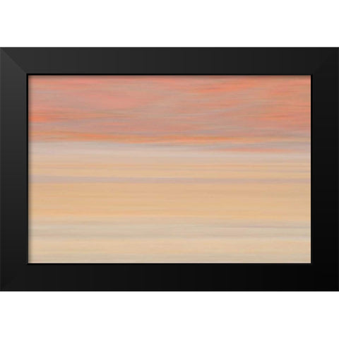 Namibia Abstract of heat distorting grassy plain Black Modern Wood Framed Art Print by Young, Bill