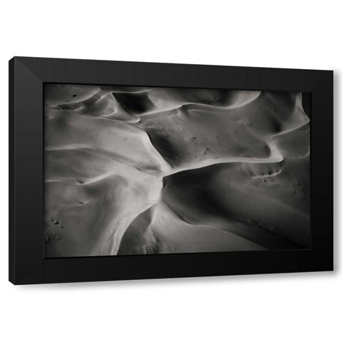 Namibia, Namib-Naukluft NP Aerial of sand dunes Black Modern Wood Framed Art Print by Young, Bill