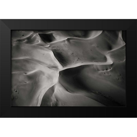 Namibia, Namib-Naukluft NP Aerial of sand dunes Black Modern Wood Framed Art Print by Young, Bill
