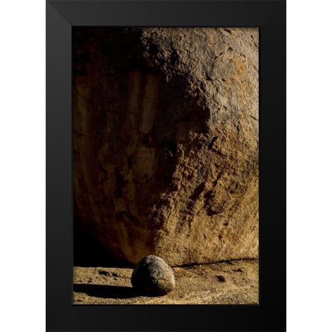 South Richtersveld NP Large and small boulder Black Modern Wood Framed Art Print by Young, Bill