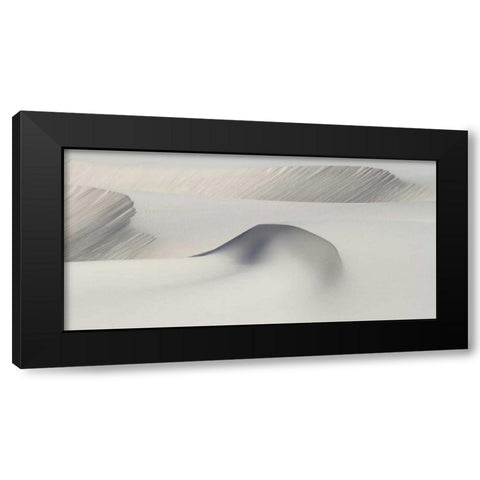 South Africa Sculpted shapes of white sand dunes Black Modern Wood Framed Art Print by Young, Bill