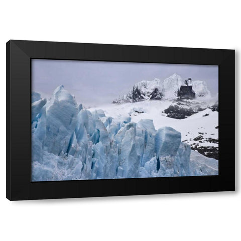South Georgia Island Harmer Glacier and Starbuck Black Modern Wood Framed Art Print by Paulson, Don