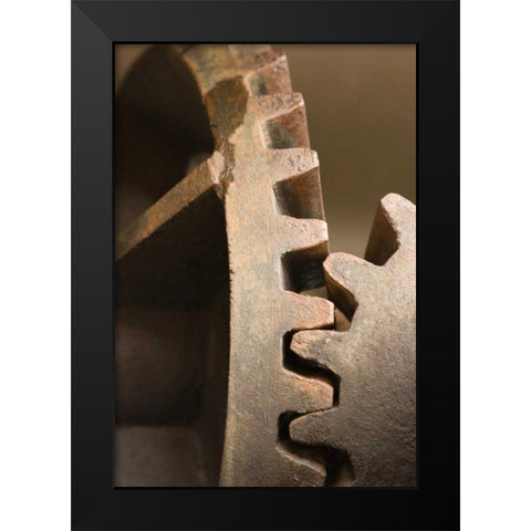 Antarctica, Grytviken Abandoned whaling machine Black Modern Wood Framed Art Print by Grall, Don