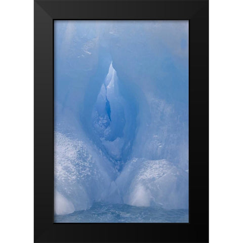 Antarctica, South Shetland A vivid blue iceberg Black Modern Wood Framed Art Print by Grall, Don
