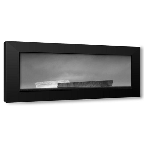 Antarctica, Tabular icebergs in sun and shadow Black Modern Wood Framed Art Print by Young, Bill