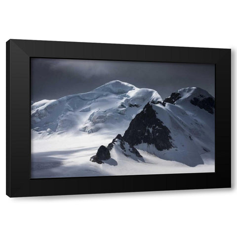 Antarctica Mountain and glacier landscape Black Modern Wood Framed Art Print by Young, Bill