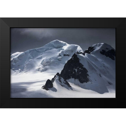 Antarctica Mountain and glacier landscape Black Modern Wood Framed Art Print by Young, Bill