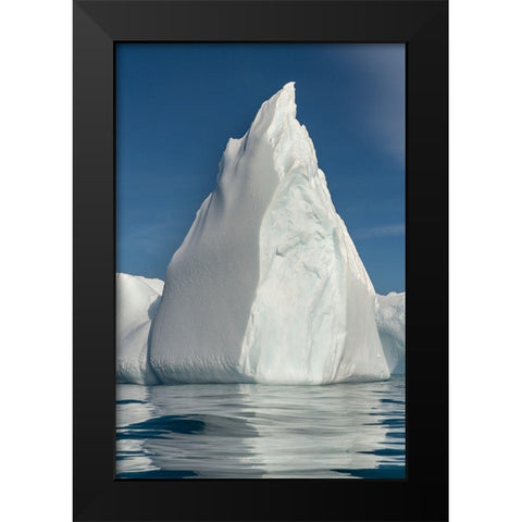 Antarctica-South Georgia Island-Stromness Bay Iceberg reflects in ocean  Black Modern Wood Framed Art Print by Jaynes Gallery
