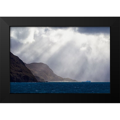Southern Ocean-South Georgia-King Edward Cove-Grytviken Black Modern Wood Framed Art Print by Goff, Ellen B.