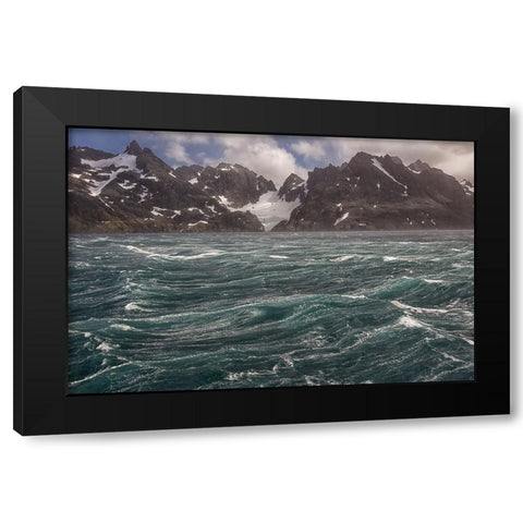 Southern Ocean-South Georgia-Drygalski Fjord Black Modern Wood Framed Art Print with Double Matting by Goff, Ellen B.